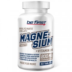 Магний Be First Magnesium Bisglycinate Chelate+B6 60 tabs