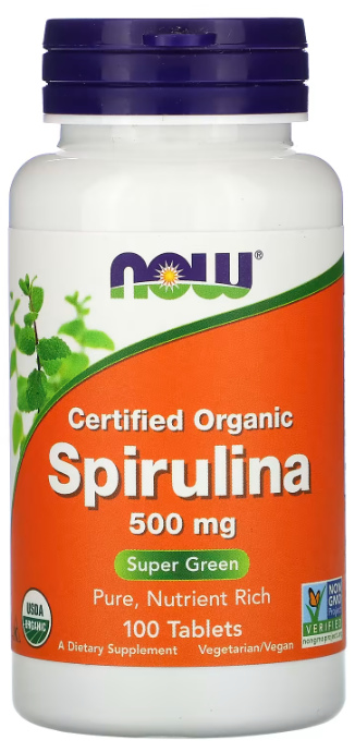 Спирулин Now Spirulina 500mg 100 капс