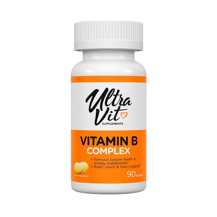 Б Комплекс UltraVit Vitamin B complex, В1, B2, B6, B12, 90 капсул