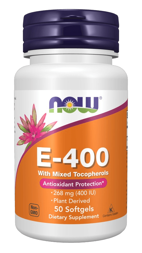 Витамин Е NOW E-400 DA 50 softgel