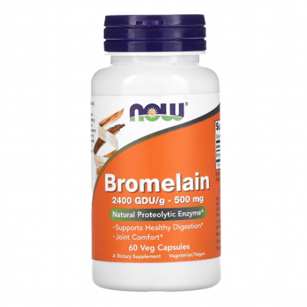 Бромелайн Now Bromelain 500 mg 60 капс
