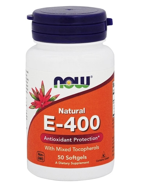Витамин Е NOW E-400 DA 50 softgel
