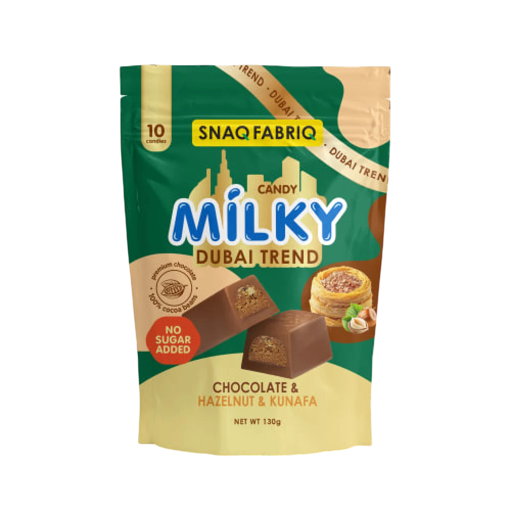 SNAQ FABRIQ Молочный шоколад с фундуком и хрустящим тестом 130г