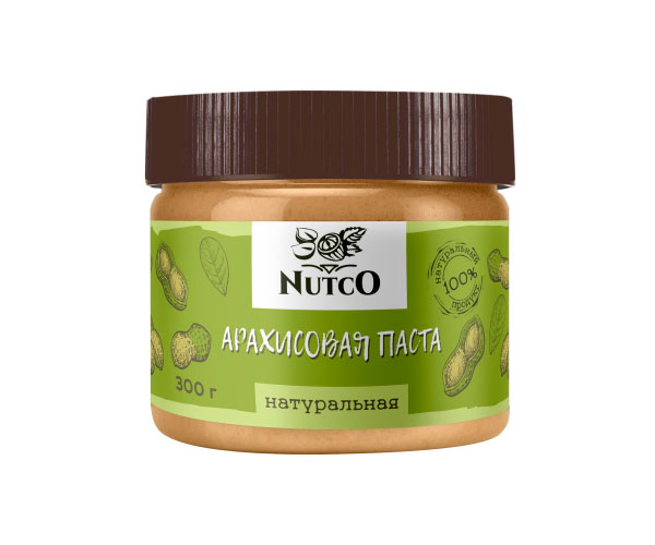 NUTCO Арахисовая Паста Натуральная 300г