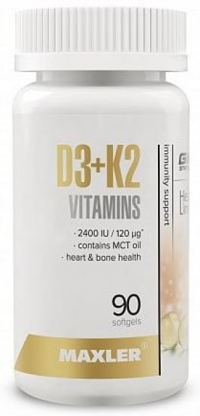 Витамин Д3 К2 Maxler D3 K2 90 капс