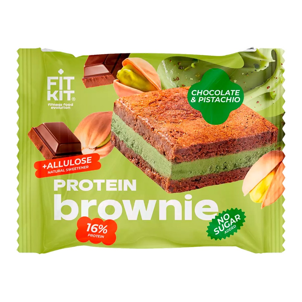FitKit Десерт «БРАУНИ» со вкусом Шоколад Фисташка