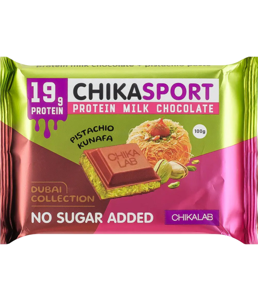 Bombbar CHIKA SPORT Протеиновый шоколад без сахара 1шт-100гр (Дубайский)