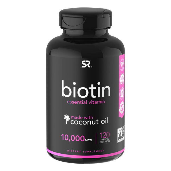 Биотин Sports Research Biotin 10000 120 капс