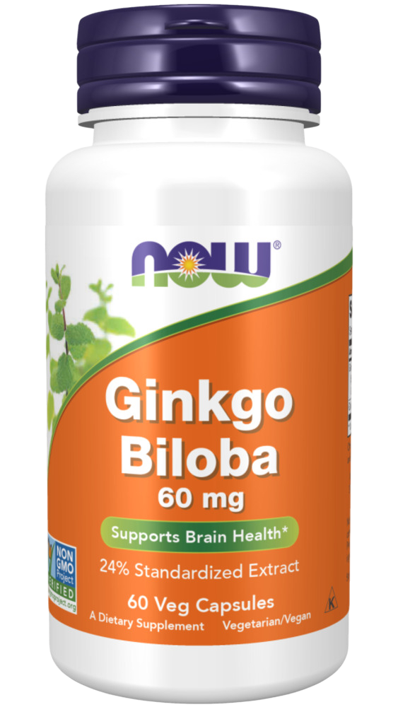 Гинкго Билоба Now Ginkgo Biloba 60mg 60 капс