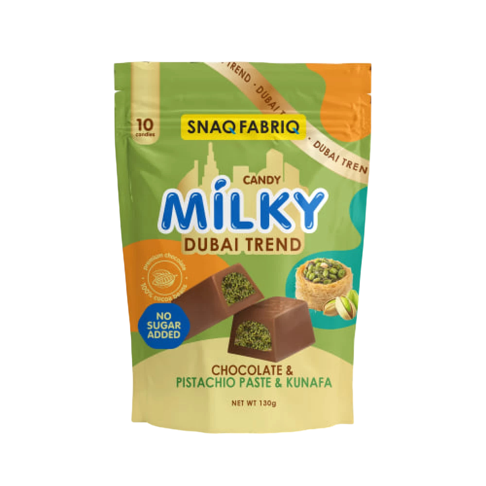 SNAQ FABRIQ Молочный шоколад с фисташковой пастой и хрустящим тестом 130г