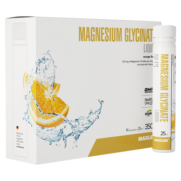 Магний Глицинат Жидкий Maxler Magnesium Glycinate, 1 Ампула 25ml