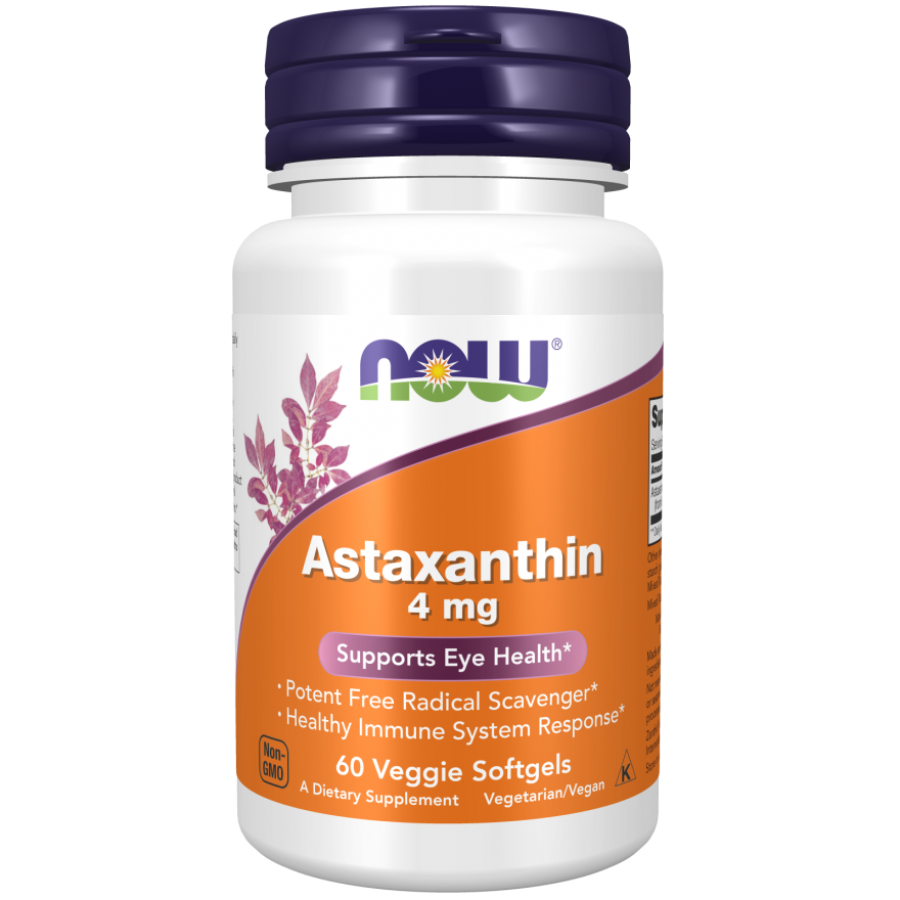 Астаксантин Now Astaxanthin 4 мг 60 капс