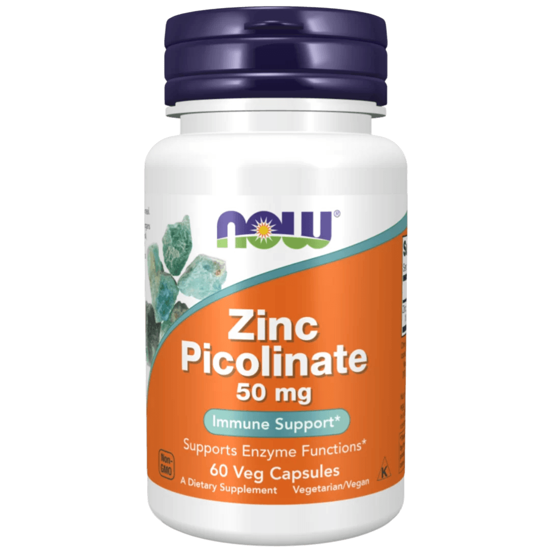 Цинк NOW Zinc Picolinate 50mg 60 вег. капс