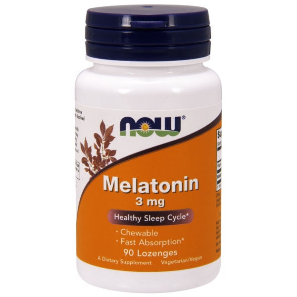 Мелатонин NOW Melatonin 3 mg 90 (жевательные пастилки)