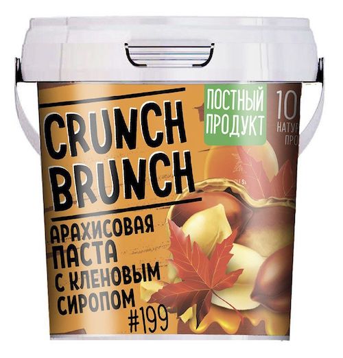 Crunch-Brunch Арахисовая паста 1000 г с Кленовым сиропом