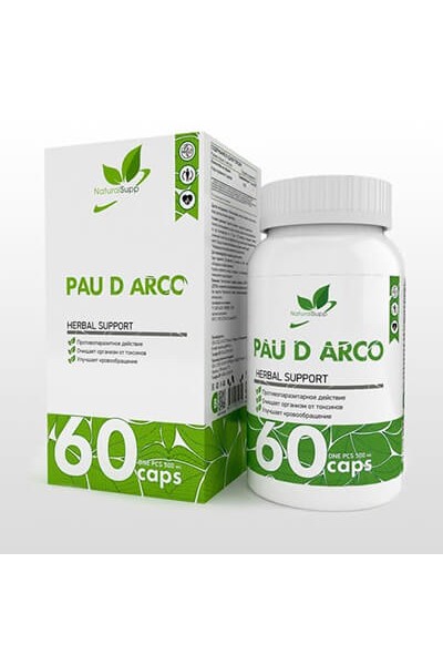 Кора муравьиного дерева NaturalSupp Pau Darco 60 капс